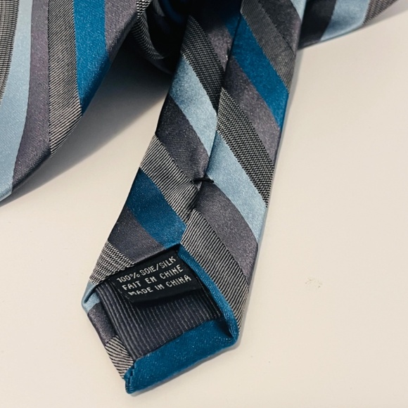 Set Italian 💯 Silk  Ties Valerio Garati Hand Made & Pronto Uomo Platinum Vtg - Picture 9 of 12